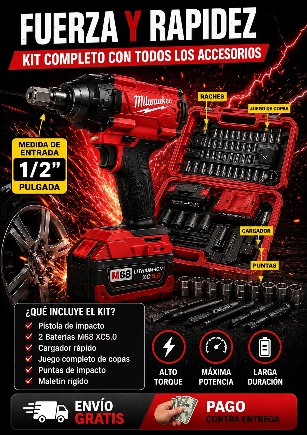 🔧 Pistola de Impacto Inalámbrica
