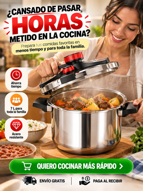 Olla A Presion Grande De Acero