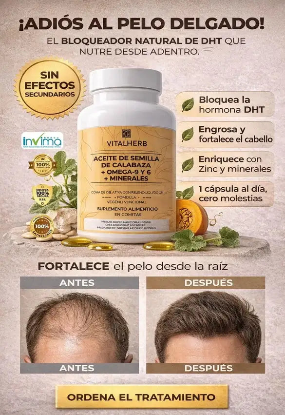 Tratamiento Anticaída Capilar Masculino (Aceite de Semilla de Calabaza + Complejo Natural)