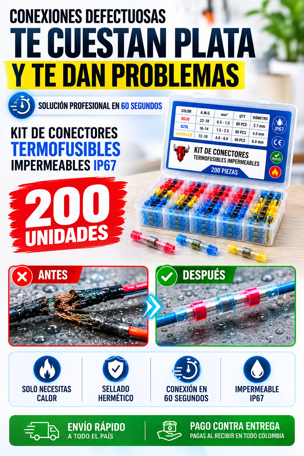 Kit de conectores termofusibles
